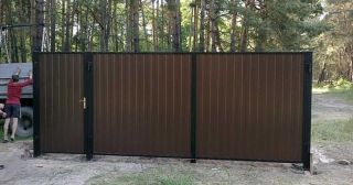 Купить распашные ворота из профнастила Бузулук, цена от 2768 руб.